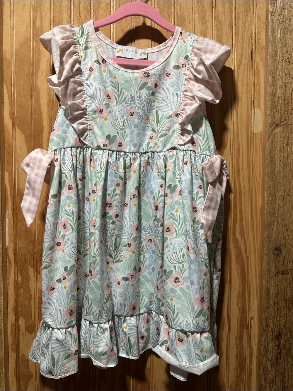 Floral Ruffle 2 piece outfit  for Girls - Pink & Mint